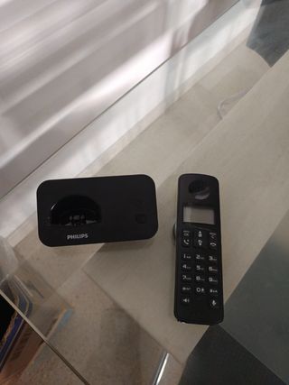 Teléfono inalámbrico Philips negro