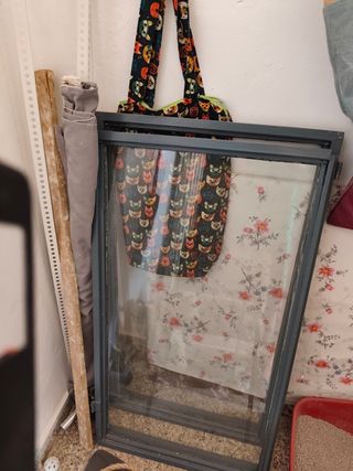  ventana  hierro antiguo economica con cristales 