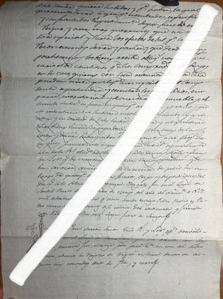 Manuscrito antiguo con sello Fernando VII (1825)