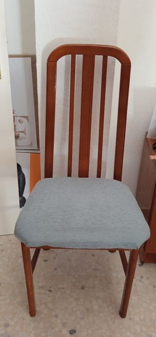 Mesa ovalada madera + 6 sillas