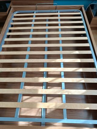 Canapé abatible con somier  madera de 135cm x 190