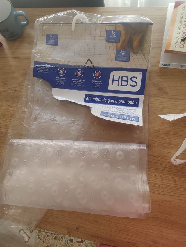 Alfombra baño goma HBS - antideslizante 36x97cm