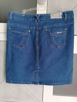 Falda vaquera XL (42-14) azul