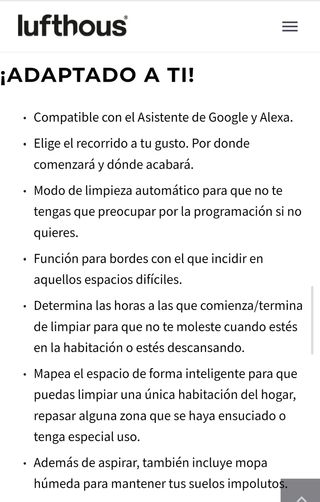 Robot aspirador Lufthous