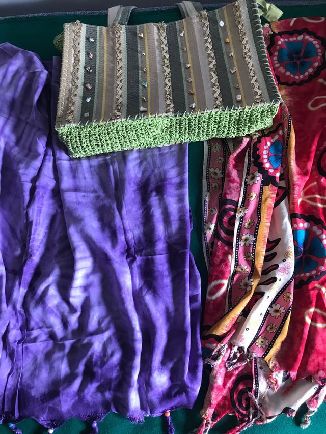 Parei e borsa mare beige-verde