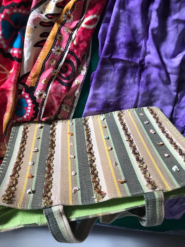 Parei e borsa mare beige-verde