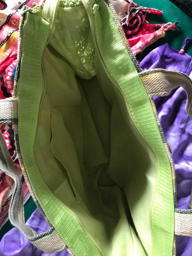 Parei e borsa mare beige-verde