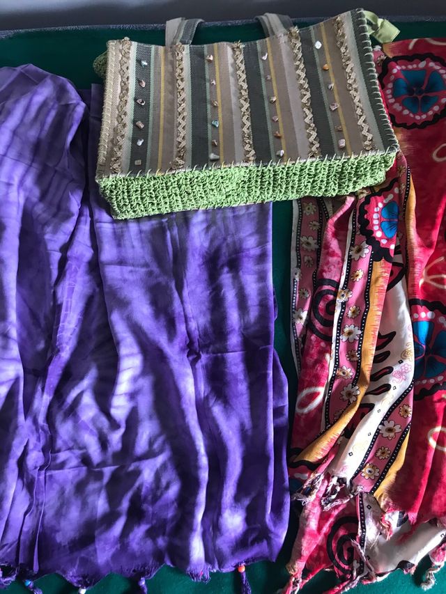 Parei e borsa mare beige-verde