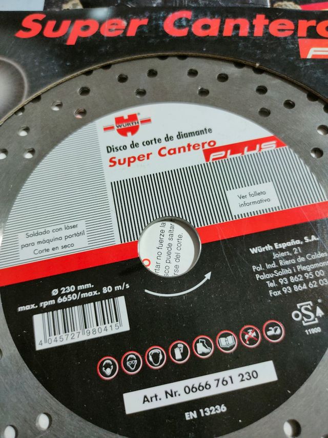 Disco diamante Super Cantero Plus Wurth