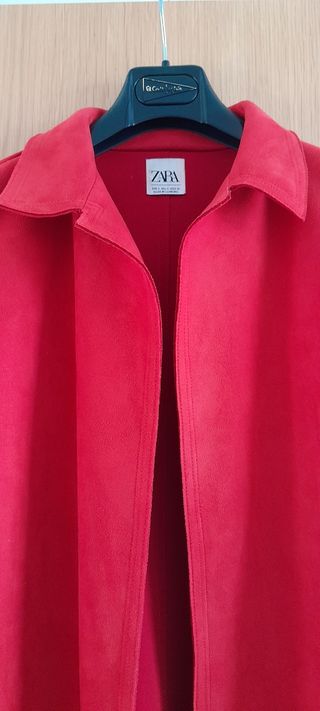 Abrigo rojo Zara - Talla S