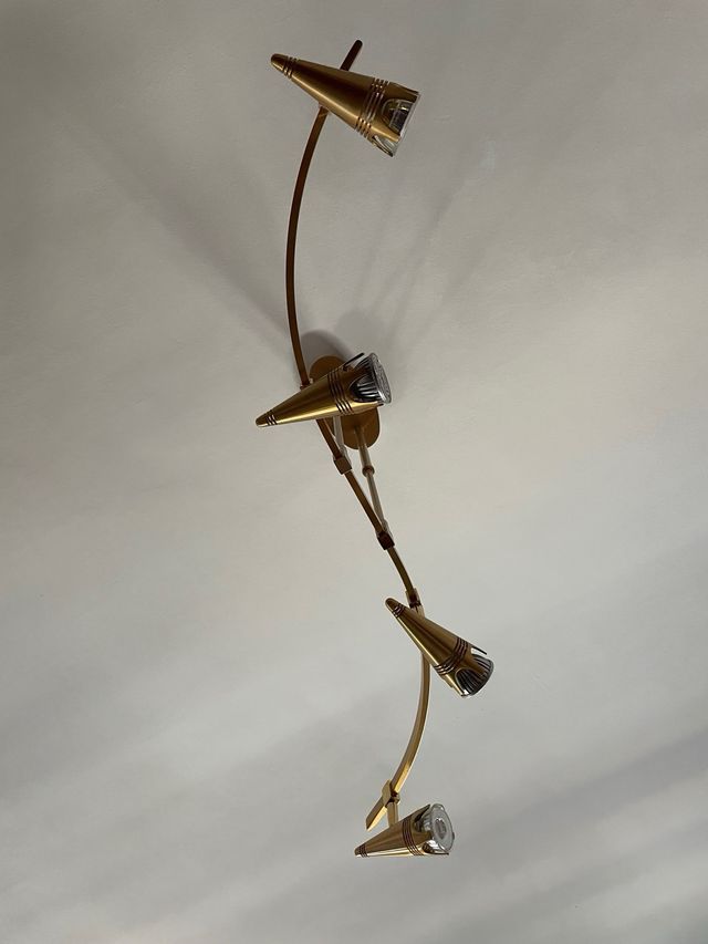 Lampara dorada 4 focos