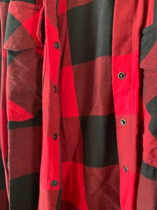 Camisa cuadros Zara roja S