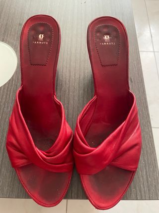 Sandalias Farrutz Piel Roja 38
