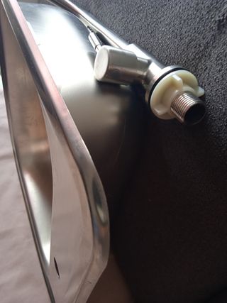 Grifo 32 cm y fregadero 37x38 acero inoxidable nue