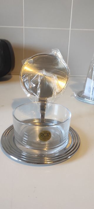 Set Condimenti Sambonet in vetro e acciaio inox