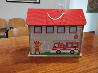 Estación Bomberos Juguete Madera