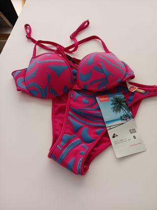 Bikini Triumph azul y rosa