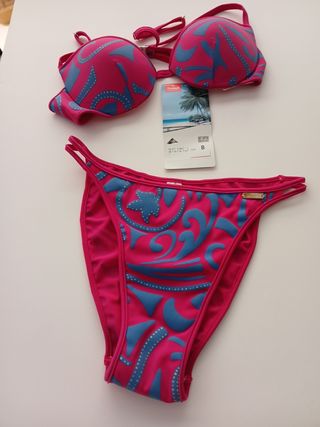 Bikini Triumph azul y rosa
