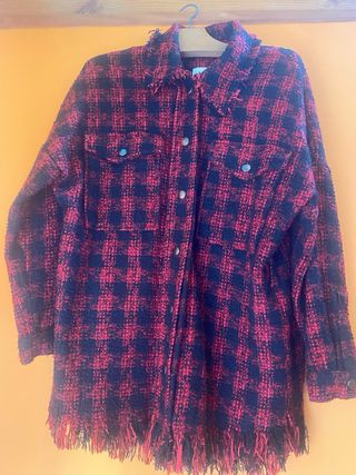 Chaqueta cuadros roja y negra