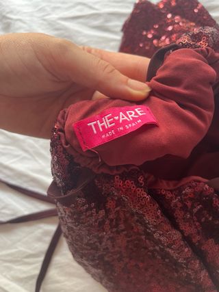 Top rojo lentejuelas