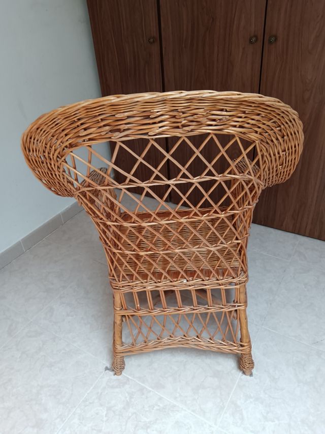 2 Sillas mimbre vintage