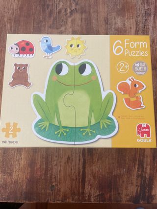 Puzzle infantil 6 formas animales