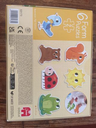 Puzzle infantil 6 formas animales