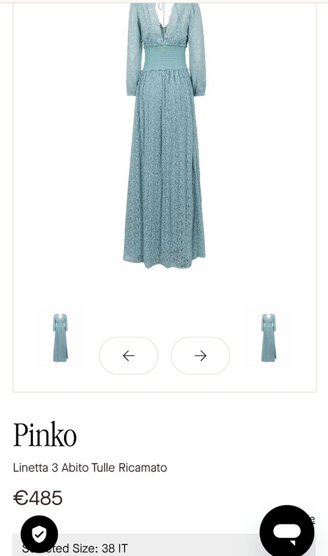 Vestido Pinko Longo Azul Claro