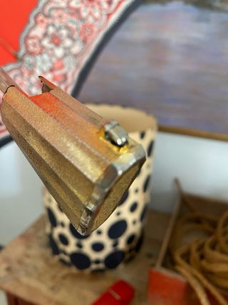 SOMBRILLA ROJA VINTAGE PARAGUAS CON ESTUCHE KRIPS