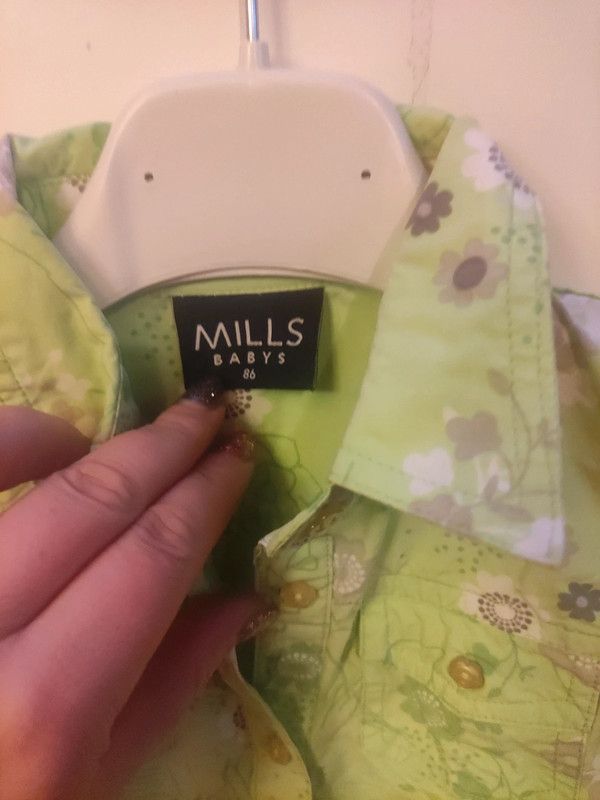 Vestito bimba verde menta fiori