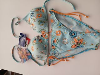 Bikini Anai XXL - Azul/Naranja