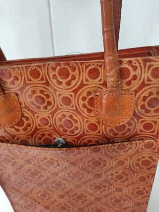 Bolso cuero marrón