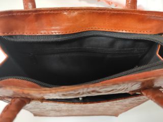 Bolso cuero marrón