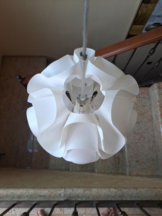 Lámpara colgante moderna blanca