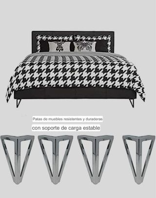 Patas para Muebles Acero Inox 4 piezas