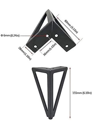 Patas para Muebles Acero Inox 4 piezas