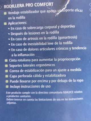 Rodillera Pro Comfort M - Nueva