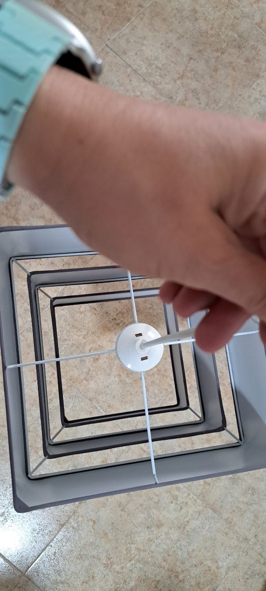 Lámpara techo gris oscuro- 3 niveles plegables