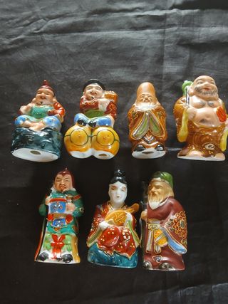 7 Figuras Buda Chin. Porcelana