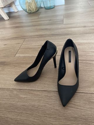 Zapatos Zara negros tacón alto