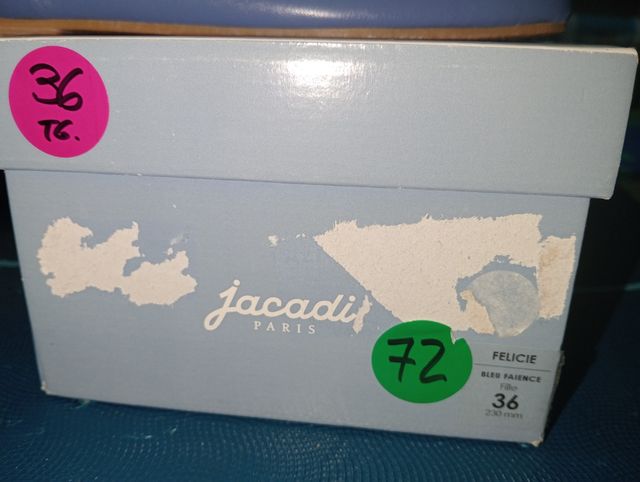 Ballerine Jacardi Paris bluette, nuove. Taglia 36.