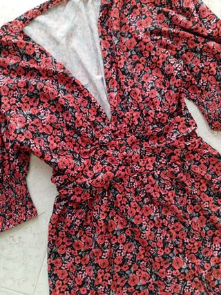 Vestito Shein floreale rosso tg S