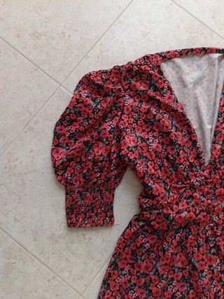 Vestito Shein floreale rosso tg S
