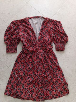 Vestito Shein floreale rosso tg S