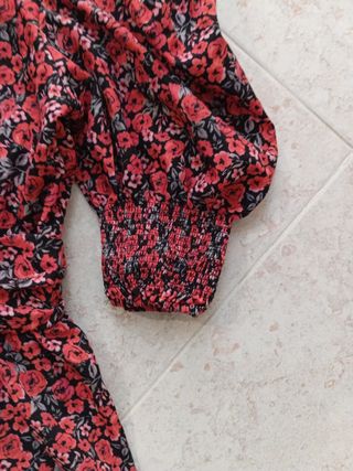 Vestito Shein floreale rosso tg S