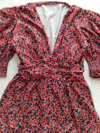 Vestito Shein floreale rosso tg S