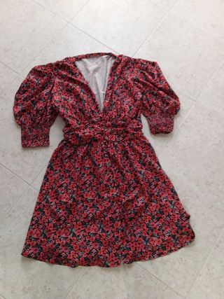 Vestito Shein floreale rosso tg S