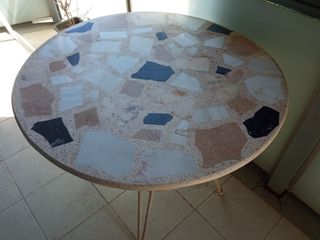 Mesa jardín redonda mármol