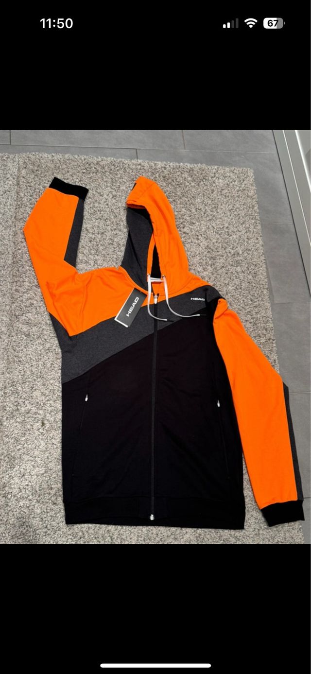 Chaqueta deportiva HEAD naranja-negro