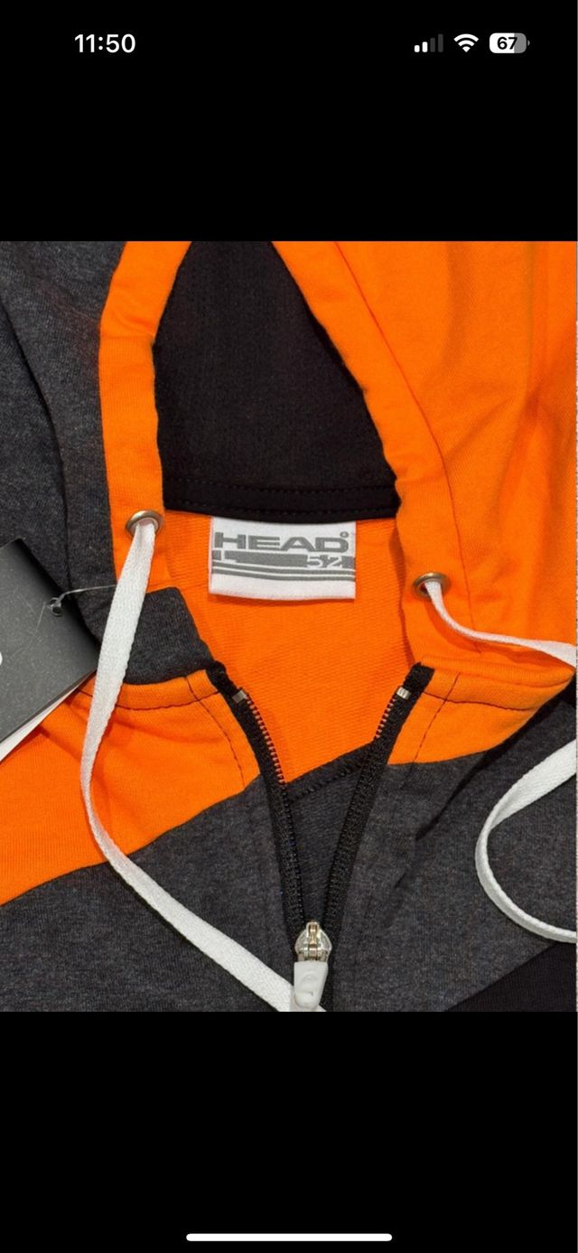 Chaqueta deportiva HEAD naranja-negro